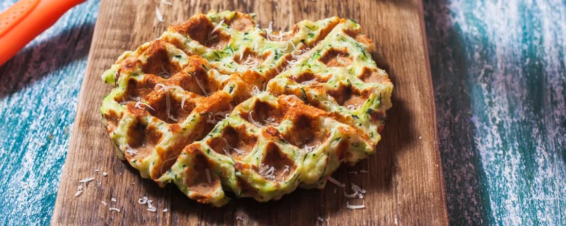 Blueberry Lemon Zucchini Waffles