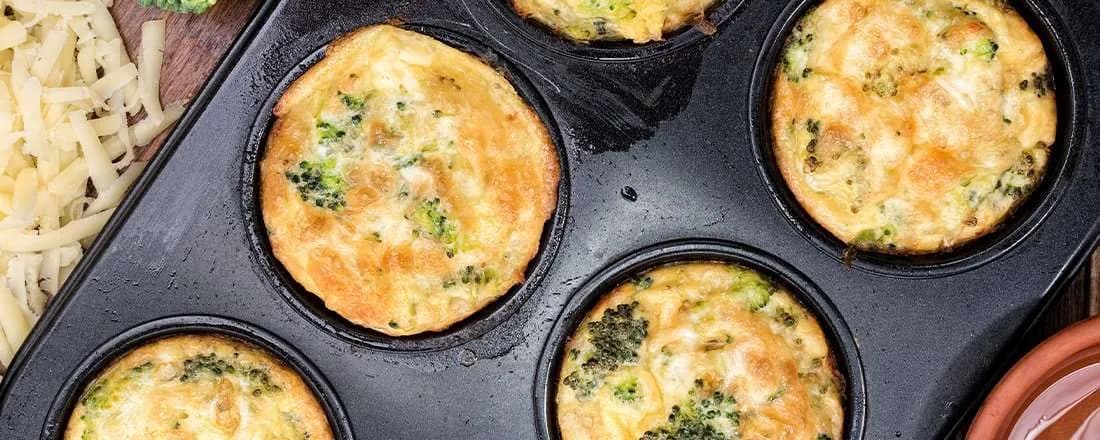 Egg Broccoli and Ham Muffins