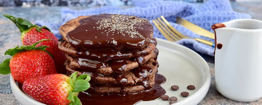 Rich Double Chocolate Pancakes